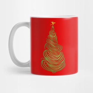Swirly Christmas Tree Mug
